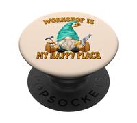 Woodworker Funny Saying Woodworking GNOME For Carpenters PopSockets PopGrip Adhesivo