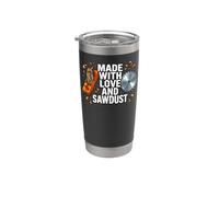 Woodworker Made With Love And Sawdust Carpenter Vaso térmico de acero inoxidable de doble pared