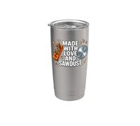 Woodworker Made With Love And Sawdust Carpenter Vaso térmico de acero inoxidable de doble pared