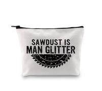 Woodworker - Neceser con citas sarcásticas, regalo de aserrín es hombre, bolsa de cosméticos con purpurina, regalo de carpintero, Sawdust is Man Glitter