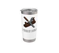 Woodworker Pun I Wood If I Could Carpenter Humor Vaso térmico de acero inoxidable de doble pared