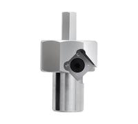 Woodworking Chamfer Reamer Tool for Bench Dog Holes, 3/4 Inch Alloy Steel with Hex Shank, Dog Hole Shaping Trimmer for Polished Finish