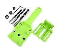 Woodworking Doweling Jig Kit | 6mm 8mm 10mm Drill Guide for Perimeter & Flat Planes | 8 Pcs Hand - Held Drill Tool with Adjustable Baffle 0-50mm | ABS Plastic & Metal Sleeve