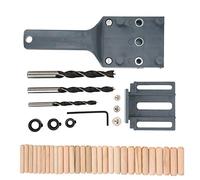 Woodworking Drill Guide Kit, Straight Hole Locator with Dowels and Accessories for Precise Carpentry and DIY Projects, 41 Pieces (Gris)