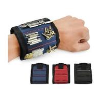 Woodworking & Electrician Magnetic Wristband, Portable Wrist Tool Bag & Belt with 10 Strong Magnets, Holds Screws, Nails, Drill Bits, All-in-One Repair Tools Organizador (negro)