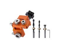 Woodworking - Juego de plantillas de tacos 3 en 1, localizador de tacos de madera ajustable, de aluminio, agujero de bolsillo, guía de taladro para madera