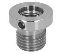 Woodworking Lathe Spindle Adapter, Stainless Steel Lathe Headstock Reducing Sleeve, 33mm Male Thread 25mm Female Thread, Compact for Spindle Extension, Secure and Practical