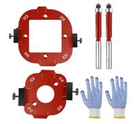 Woodworking Round Corner Radius Template, 2X Edge Trimming Guide Set, Aluminum Alloy Routing Jig, Arc Cutting Positioning Tool, Ideal for Carpenter Projects, Joinery, Self Made Workshop Use