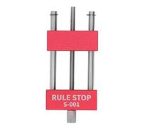 Woodworking Rule Stop | High Accuracy Aluminum Alloy Stopper Block for Wood Rulers | Accurate Measuring Tool for Cutting/Engraving/Milling | Red