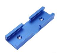 Woodworking T-Track - Conector cruzado de aluminio para accesorios de banco de trabajo, 80 mm de longitud, 30 mm de ancho, 12,8 mm de altura, compatible con T-T (azul)