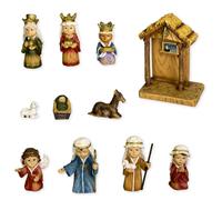 WoodWorks 11-Piece Nativity Set Featuring Children as The Holy Family an Angel a Shepherd with Sheep and 3 Kings 8-Inch (36144)