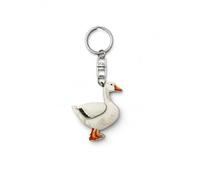 Woody Pals Llavero de Madera Animales de la Granja, Diseño de Animal a Elegir, Llavero con acabado artesanal para Llaves, Mochila, Bolso o Regalo Original (Ganso)