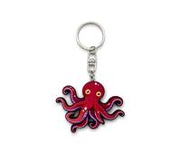 Woody Pals Llavero de Madera Vida Marina, Llavero Decorativo con Diseños de Animales Marinos, Accesorio para Llaves, Mochilas y Bolsos, Regalo Original con acabado artesanal
