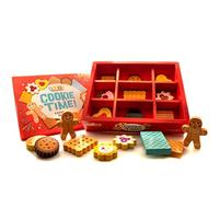 woody treasures Juguetes de madera para niños - Juguetes de madera Caja de galletas - Cajas de pastel de 18 piezas para niños - Juego de alimentos de madera de alta calidad - Ideal para cumpleaños