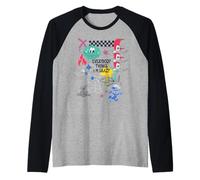 Woody Woodpecker Street Chaos Collage Camiseta Manga Raglan
