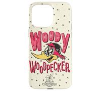Woody Woodpecker Wood Carved Style Logo Carcasa para iPhone 15 Pro MAX