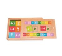 Woodyland Juguetes Didácticos sumar y restar Matemáticas Aprendizaje en una Caja de Madera (81 Piezas)