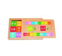 Woodyland Juguetes Didácticos sumar y restar Matemáticas Aprendizaje en una Caja de Madera (81 Piezas)