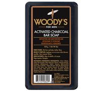 Woody's activado jabn de barra de carbn para hombres desintoxicantes y exfoliantes con aceite de coco bergamota y caf 8 oz