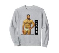 Woof Beefcake Bear Retro Orgullo Gay Queer Masculinidad Arte Sudadera