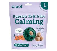 WOOF Calming Wellness Pops - Golosinas calmantes para Perros - Recambios de Larga duración para el Juguete de pupila para Promover la Calma - Magnesio para Perros - Pops Grandes - 7 Unidades