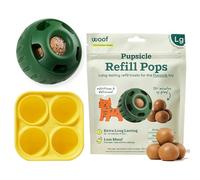 WOOF Paquete de iniciación - Juguetes interactivos para el aburrimiento - Moldes de Silicona - Golosinas saludables con Sabor a Pollo - Juguete de enriquecimiento de Pollos - Juguetes para Perros
