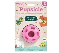 WOOF Party Pupsicle - Juguetes interactivos de larga duración para el aburrimiento - Diseño de bajo desorden - Regalos de cumpleaños para perros - Juguetes para perros pequeños - Fiesta rosa