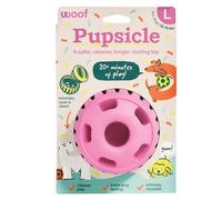 WOOF Party Pupsicle - Juguetes interactivos de larga duración para el aburrimiento - Diseño de bajo desorden - Regalos de cumpleaños para perros - Juguetes para perros grandes - Fiesta rosa