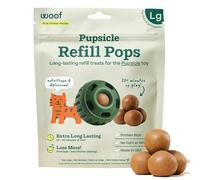 WOOF Pupsicle Pops, deliciosas golosinas para perros de larga duración, repuestos para el pollo, golosinas prefabricadas para perros, ingredientes naturales, golosinas de pollo para mascotas bajas en