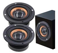 Woofer de Repuesto Audio - Par de Altavoces de 2 Pulgadas, Graves y Agudos equilibrados, 4 Ohm 3W Alta eficiencia, Marco ABS Duradero para Cine y Audio DIY, diseño Compacto para Canales L/R