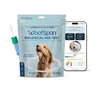 WoofSpan - Prueba de edad biológica para perros, ciencia de metilación del ADN para evaluar la salud, la tasa de envejecimiento y el riesgo de condiciones comunes, informe de salud personalizado y