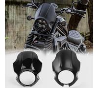 WOOGA Cubierta de carenado para Faro de Motocicleta, Protector de máscara Frontal para Ho&nda CMX 250 CMX500 CMX300,Visera de Parabrisas, Deflector de Viento para Rebel 300 2020-2024 (Negro Mate)