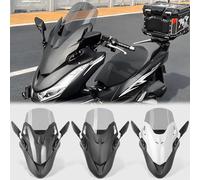 WOOGA Motocicleta Parabrisas Carenado Frontal Cara Frontal Ajustable Deflector Delantero Escudo de Viento Accesorios para Ho&n&da PCX160 PCX 160 PCX-160 2021-2024 (Negro Mate + Gris Ahumado)