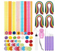 Woohome 1040 Strisce 3MM Carta Quilling Pape Kit, 80 Strisce Fiori di Carta Paper Quilling, Quilling Carta Fiore Craft Kit Quilling Strisce di Carta per Creazioni Artigianali, Scrapbooking
