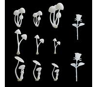 Woohome 11 Pz Molde Silicona Resina Mini Setas 3D Rosa de Resina de Relleno para Bricolaje Manualidades Joyería Suministros