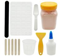 Woohome 12 Pz Moldes de Silicona para Ladrillos en Miniatura, Kit para Hacer Ladrillos Miniatura, Mini Ladrillo Rojo para Micro Paisaje, Bricolaje Casa de Muñecas Ladrillos Diorama Hada