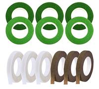 Woohome 12 Rollos Cinta de Ramo Autoadhesiva, Cintas Florales Cinta Floral Autoadhesiva Cintas Para Ramos De Flores Herramientas De Arreglos Florales