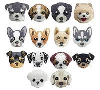 Woohome 14 Pz Patch Sticker, Parches Ropa Termoadhesivos Perro Bufandas para Ropa, Mochila, Gorras, Repara El Palo de Agujero