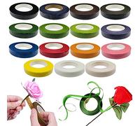 Woohome 15 Rollos Cinta de Ramo Autoadhesiva, Cintas Florales Cinta Floral Autoadhesiva Cintas Para Ramos De Flores Herramientas De Arreglos Florales