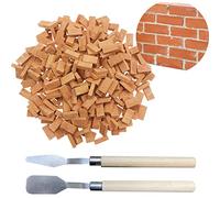 Woohome 150 Pz Mini Ladrillos Piedra Ladrillos en Miniatura 1:16 Rojo Mini Ladrillos Pequeños para Micro Paisaje, Bricolaje Casa de Muñecas Ladrillos Diorama Hada