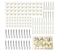 Woohome 150 Pz Rueda de pulido Fieltro de Lana Pulid Rueda de Pulido de Algodón para Pulir Cúpula, Almohadilla de Pulido de Rueda de Cono, Mecanizado de Metal, Madera