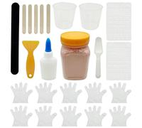 Woohome 19 Pz Moldes de Silicona para Ladrillos en Miniatura, Kit para Hacer Ladrillos Miniatura, Mini Ladrillo Rojo para Micro Paisaje, Bricolaje Casa de Muñecas Ladrillos Diorama Hada