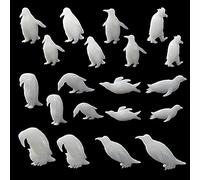 Woohome 20 Pz Molde Silicona Resina 3D Resin Filler 3D Mini De Resina de Pingüino Plástico para Bricolaje Manualidades Joyería