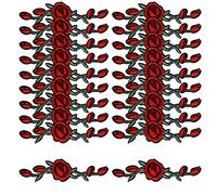 Woohome 20 Pz Parche Termoadhesivo de Rosa, Parches de Flores de Rosas, Ropa Parches de Rosas para La Camiseta Jeans Sombrero Pantalon Bolsas