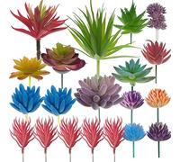 Woohome 20 Pz Plantas Suculentas Artificiales, Mezclado Suculentas Artificiales Plantas Decorativas Artificiales Plantas Suculentas para Hogar, Jardín, Interior