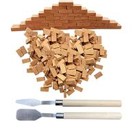 Woohome 250 Pz Mini Ladrillos Piedra Ladrillos en Miniatura 1:16 Rojo Mini Ladrillos Pequeños para Micro Paisaje, Bricolaje Casa de Muñecas Ladrillos Diorama Hada