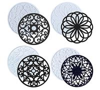 Woohome 26 Pz Silicona Moldes de Resina, Mezclado Diamante Resina Epoxi Moldes y Molde Silicona Resina Colgantes de Cristal para Colgantes de Joyería, Fabricación de Llaveros (Estilo 9)