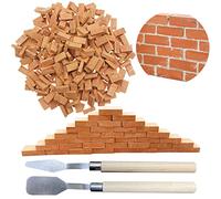 Woohome 350 Pz Mini Ladrillos Piedra Ladrillos en Miniatura 1:16 Rojo Mini Ladrillos Pequeños para Micro Paisaje, Bricolaje Casa de Muñecas Ladrillos Diorama Hada
