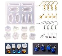 Woohome 36 Pz Arete Molde Silicona Resina Herramientas de Producción para Collar Pendiente Fabricación de Colgante Creativo Bricolaje DIY