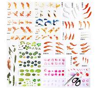 Woohome 36 Pz Pegatinas y Tijeras Pinzas para Moldes de Resina de Silicona, Decorativas Transparentes para Artesanía
